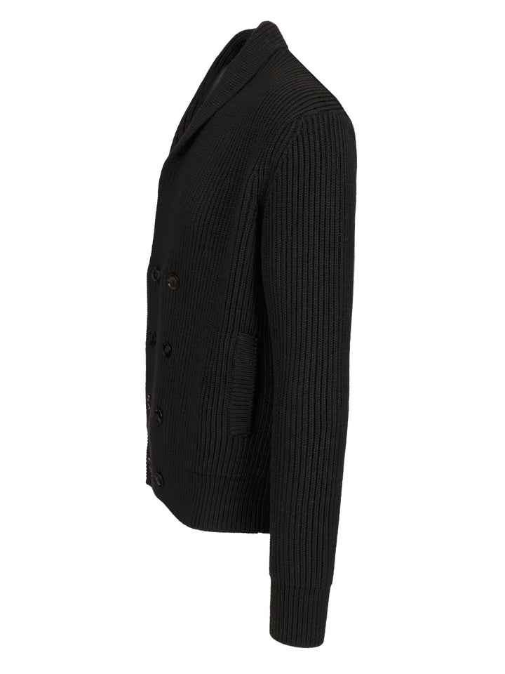 Tom Ford Double-Breasted Cardigan Knitwear - Nero | 18b5e140e15868316340162d0a6e97707a8d55f5