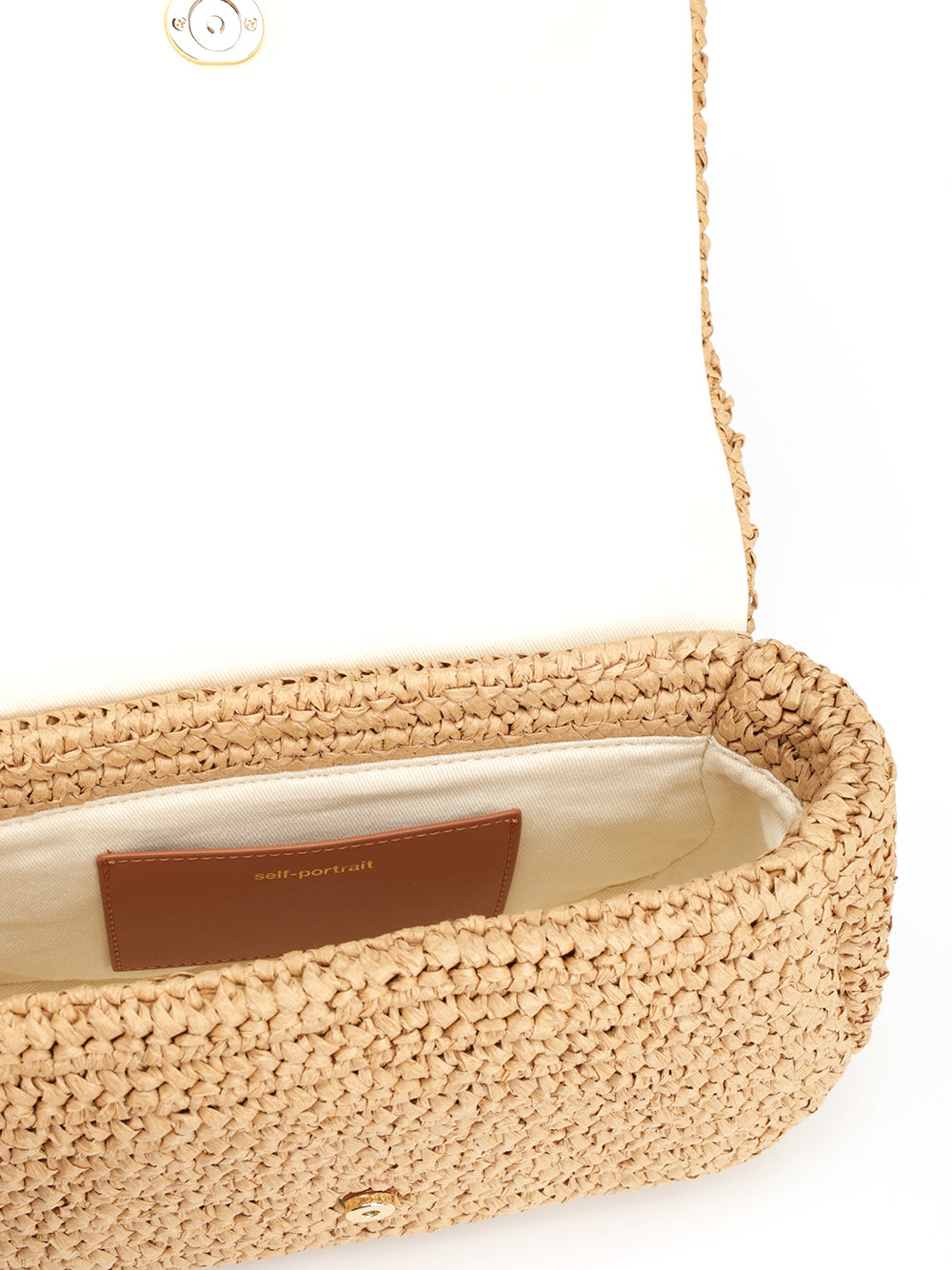 Self-Portrait Raffia Bow Charm Shoulder Bag Handbags - Marrone | 5fa92902baa0359b78b966f0f179e3860aeeea88