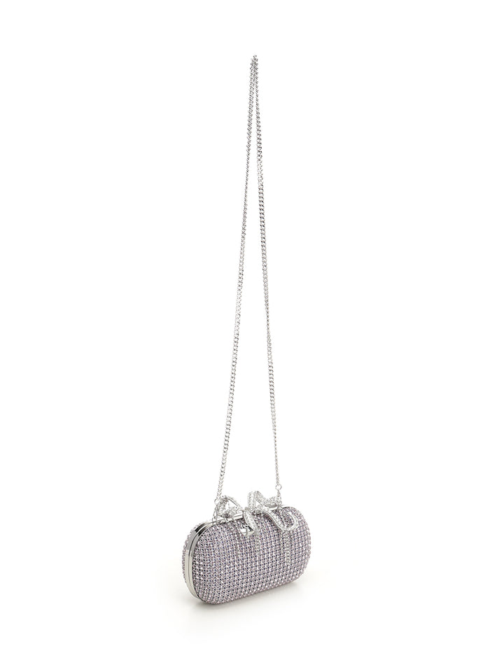 Self-Portrait Mesh Clutch Handbags - Violet | c64bcda3ceea19703fb5e6f7070f7de8a13bb19a