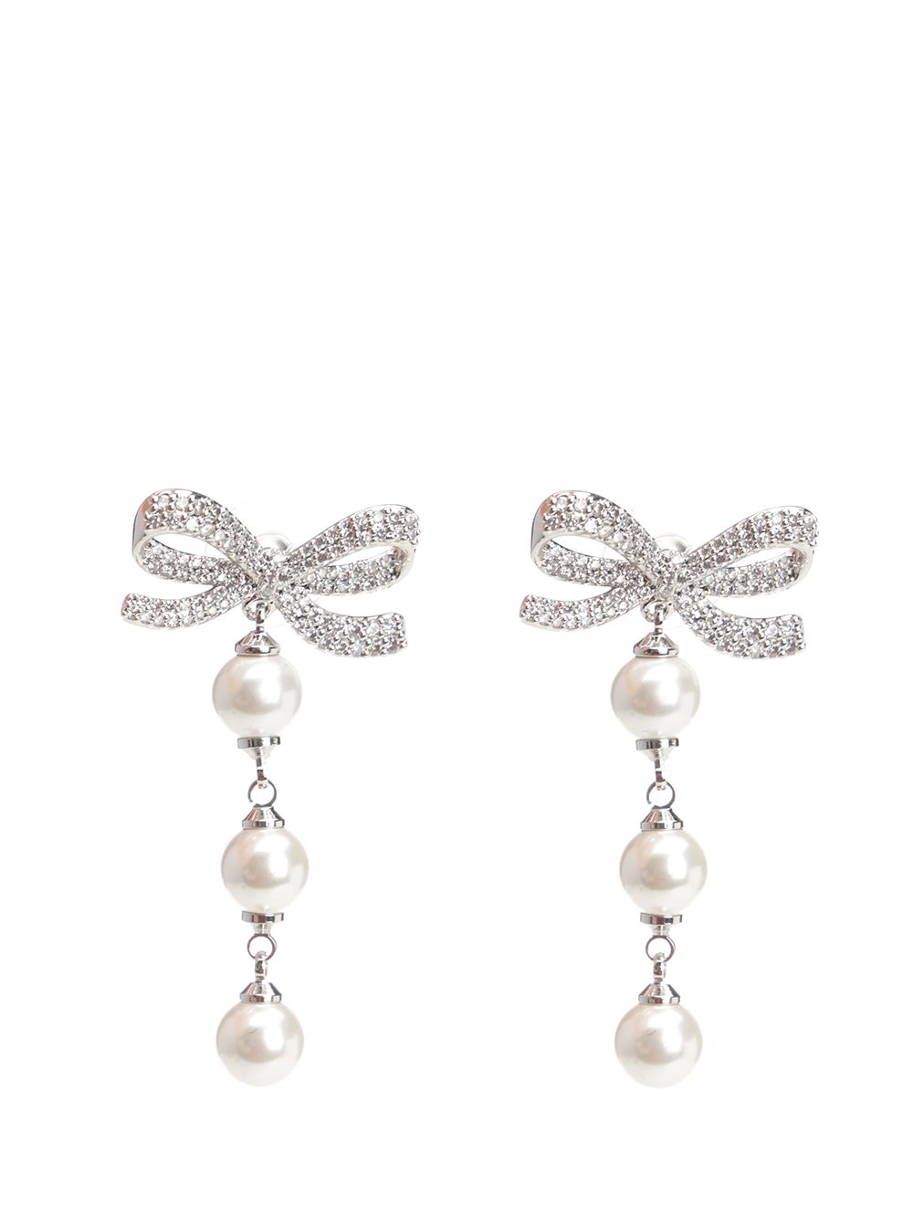 Self-Portrait Tiered Pearl Bow Earrings Gioielli - Bianco | a2ea594afc09158efbee3f57ef39519aebffa3b4