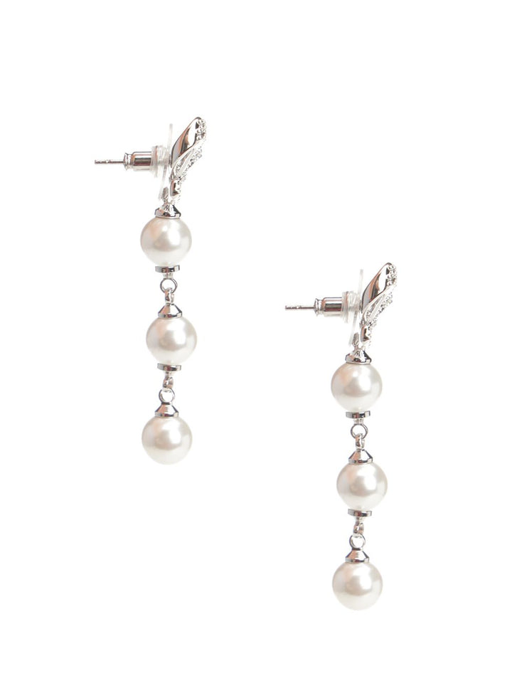 Self-Portrait Tiered Pearl Bow Earrings Gioielli - Bianco | c0b2414d411c9380fdc7af75e956d2bb7c594dd3