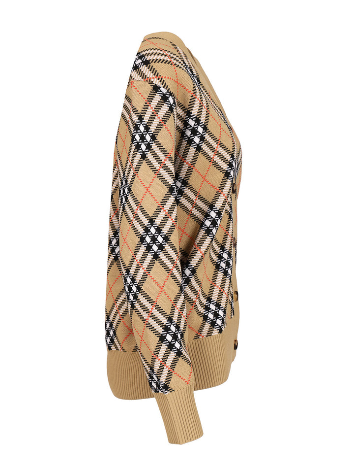 Burberry Check Cardigan Knitwear - Multicolor | f24a06f2f5c1d0dbf0d19e652ceda41632c44df7