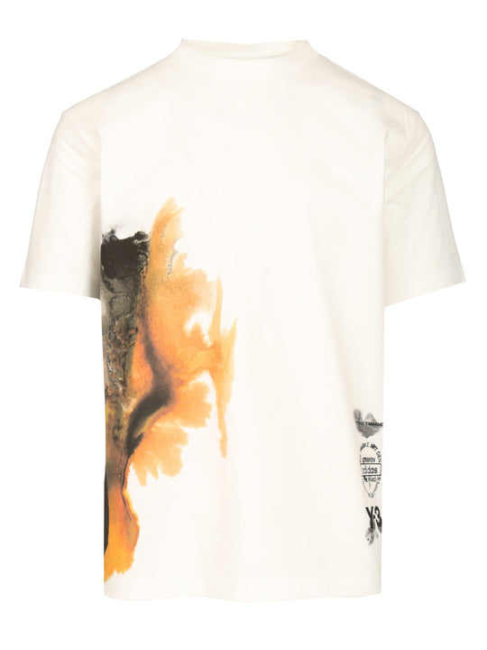 Y-3 Aop T-Shirt Bianco