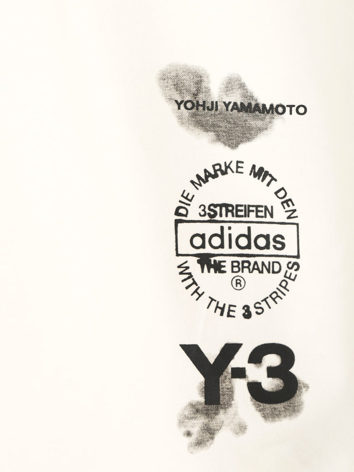Adidas Y-3 Y-3 Aop T-Shirt - Bianco | e8b10396f9261be567658781870da48e0761ae11