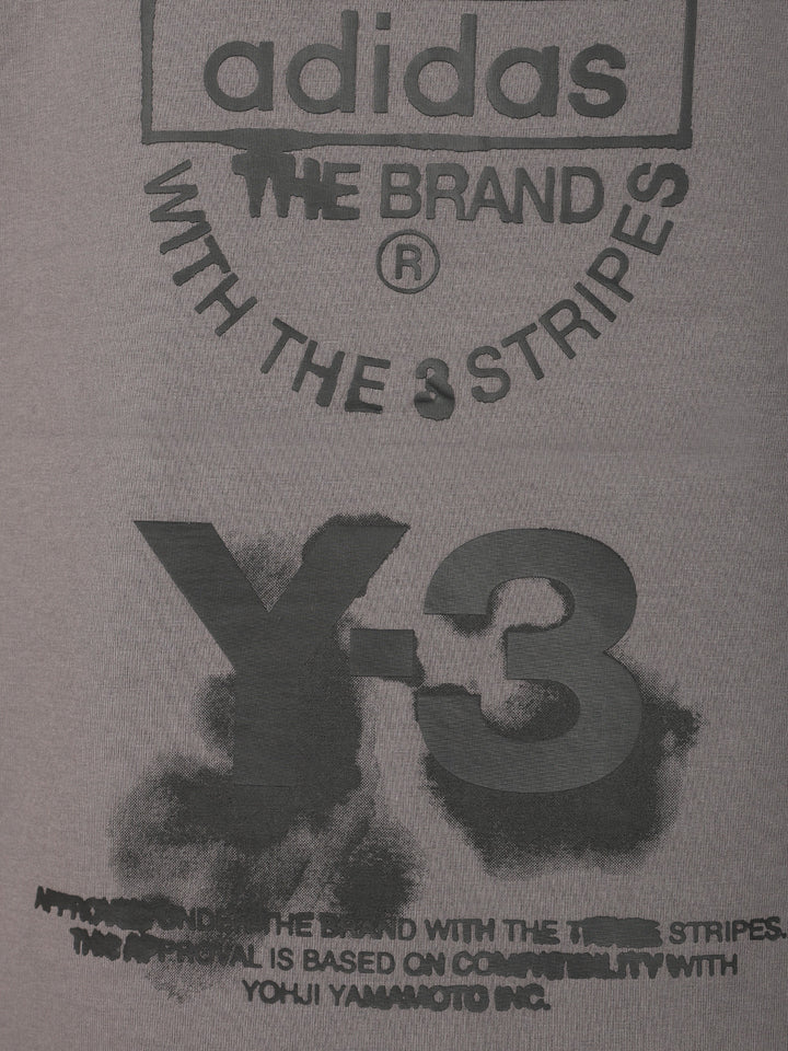 Adidas Y-3 Y-3 Graphic Short Sleeve Tee T-Shirt - Grey | 027fb160379a106b9d7898937f3fd475dc8c3aad