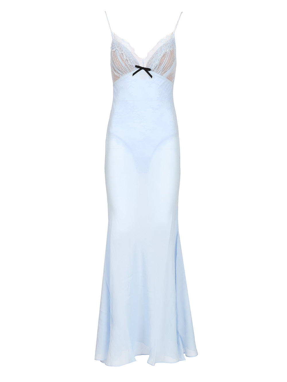 Self-Portrait Maxi Georgette Dress Abiti - Light blue | 9b677e6e4e4bcf85298db1736205d126019f8a38