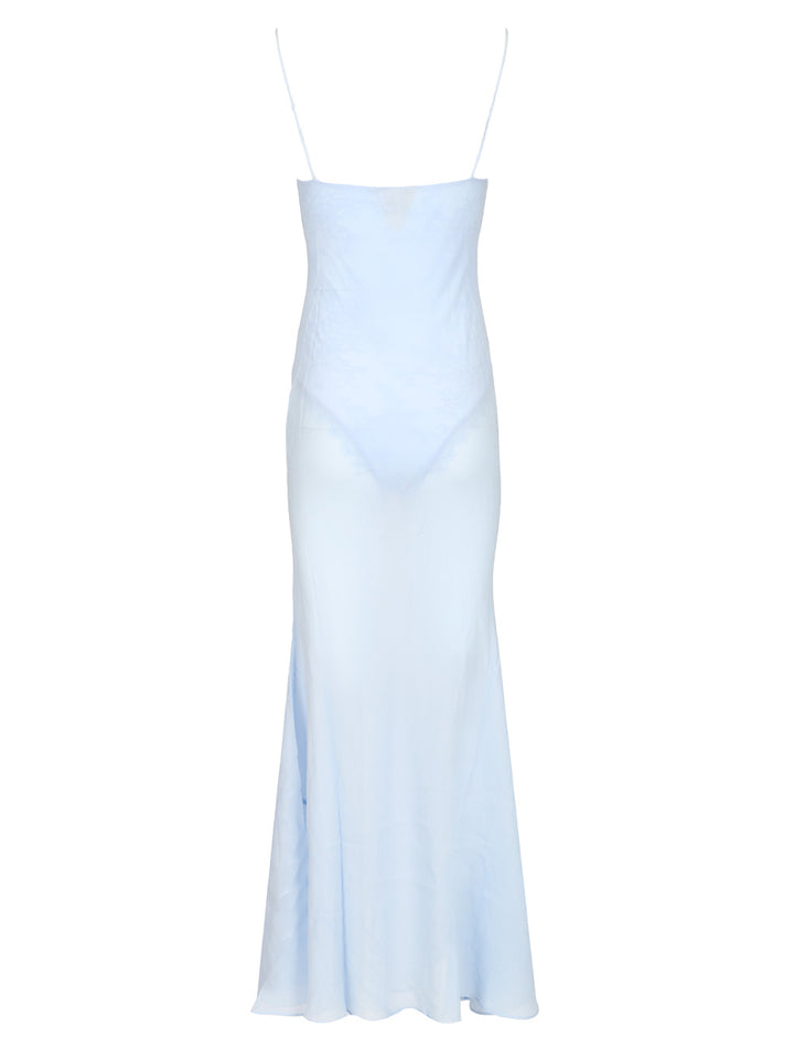 Self-Portrait Maxi Georgette Dress Abiti - Light blue | 1dd3bfee2bc63c24f3aacf98d0c67bce92968601