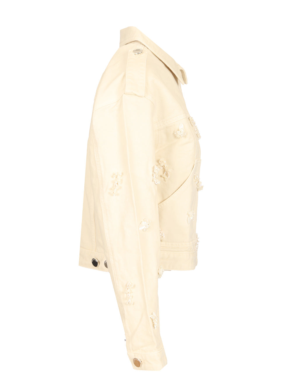 Self-Portrait Floral Beaded Denim Jacket Giacche - Bianco | 13f127c3d38fbf08e4b481e906f0c1b6ec871a62