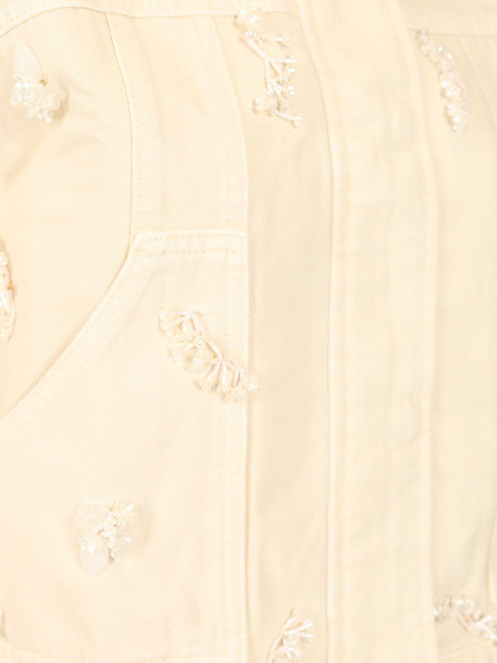 Self-Portrait Floral Beaded Denim Jacket Giacche - Bianco | 9c456abdf6a6f6260e875cdf7e22fe867c7f6b12