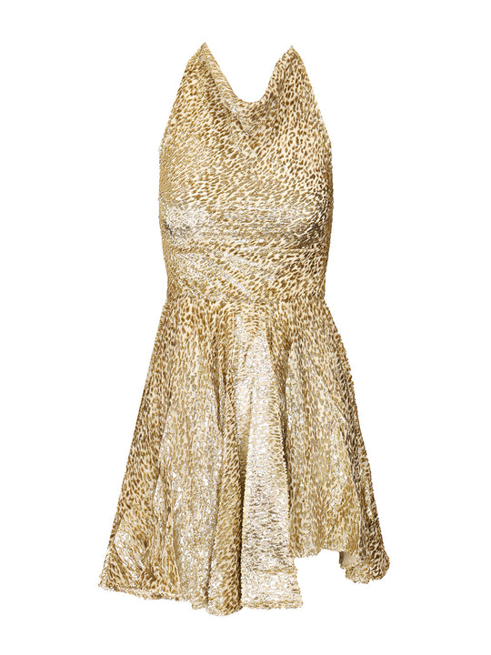 Coupe Gold Thread Mini Dress Abiti Oro