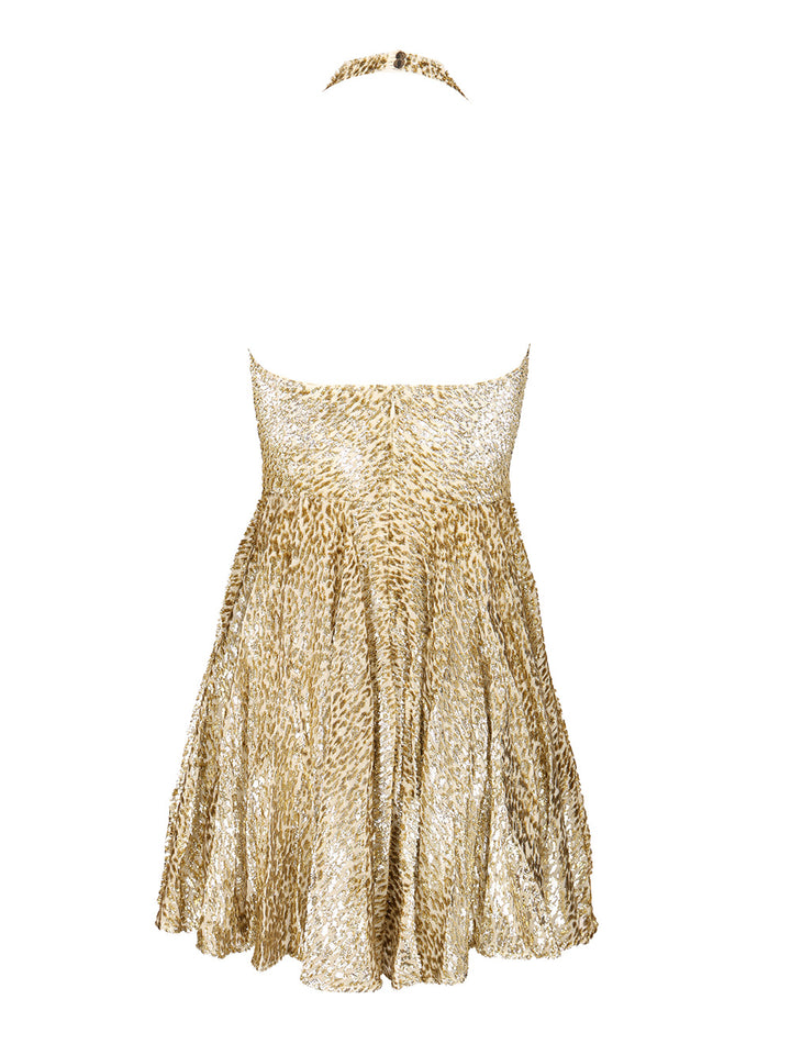 Self-Portrait Coupe Gold Thread Mini Dress Abiti - Oro | 97086e46f3959d20e88e51cfbb4ee1559bdc2cdb