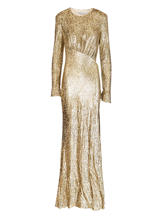 Long Dress In Gold Thread Abiti Oro