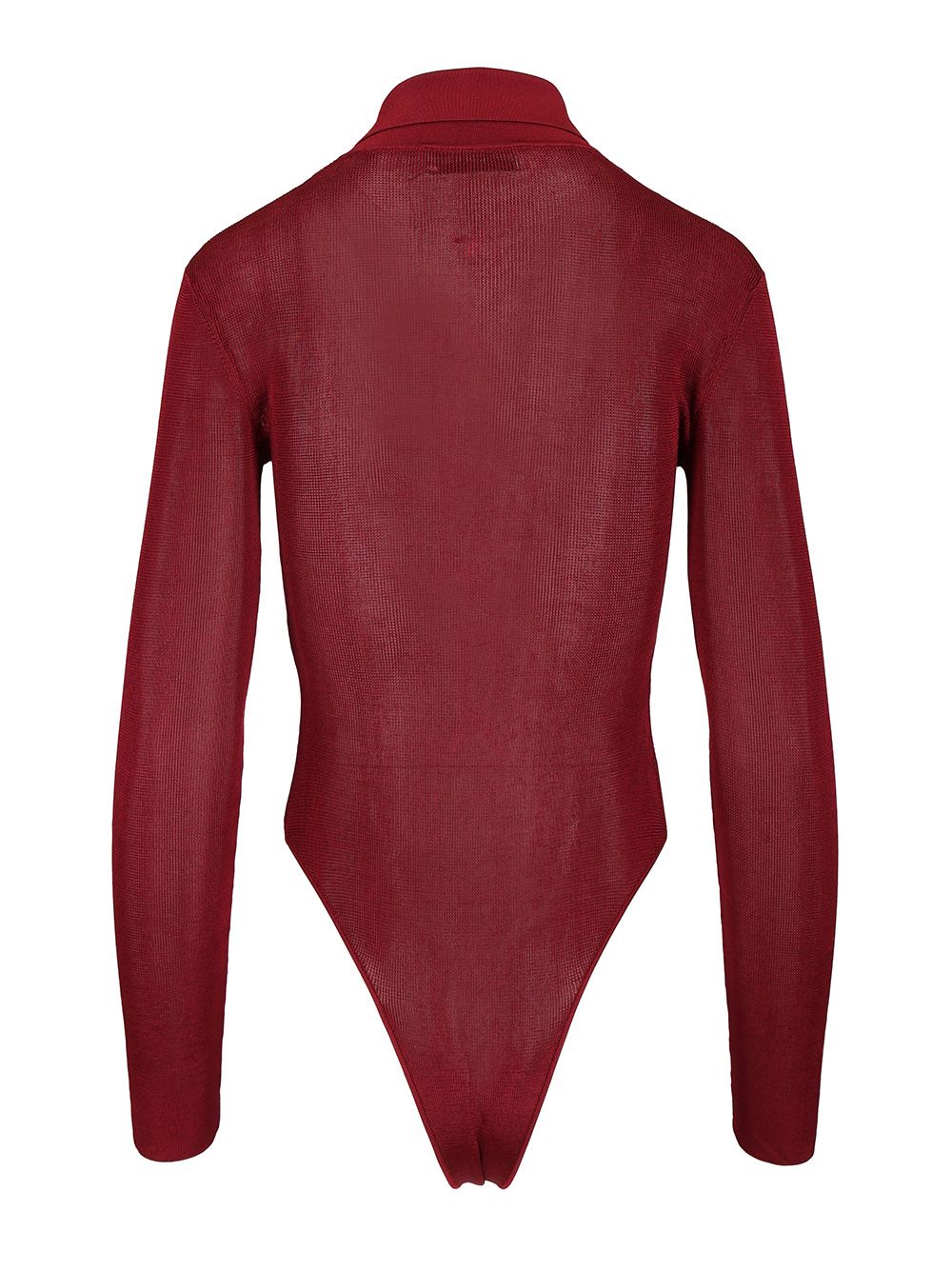 Self-Portrait Viscose Knitted Bodysuit Knitwear - Bordeaux | 3d9cb4fec7e95bce77242a3b9debd8c3be15b178