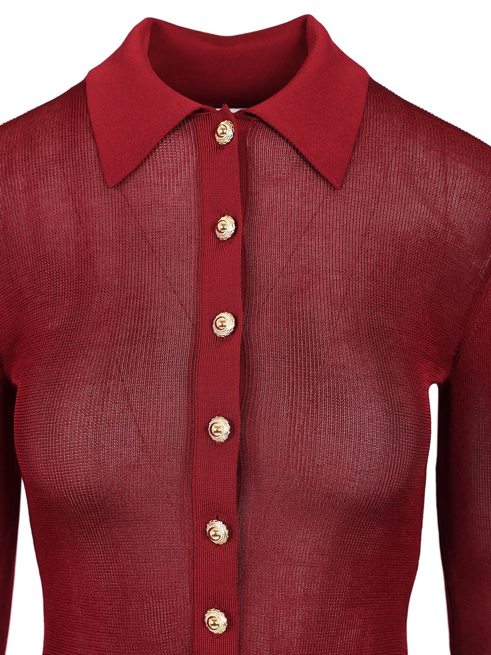 Self-Portrait Viscose Knitted Bodysuit Knitwear - Bordeaux | 8ab91dba3e1ffcf8b92b7d69e89acaf38a4ba6ee