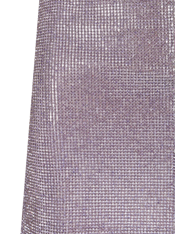 Self-Portrait Metallic Mesh Skirt Gonne - Violet | e4120df619d357a137c6d01c42b8045ded9be165