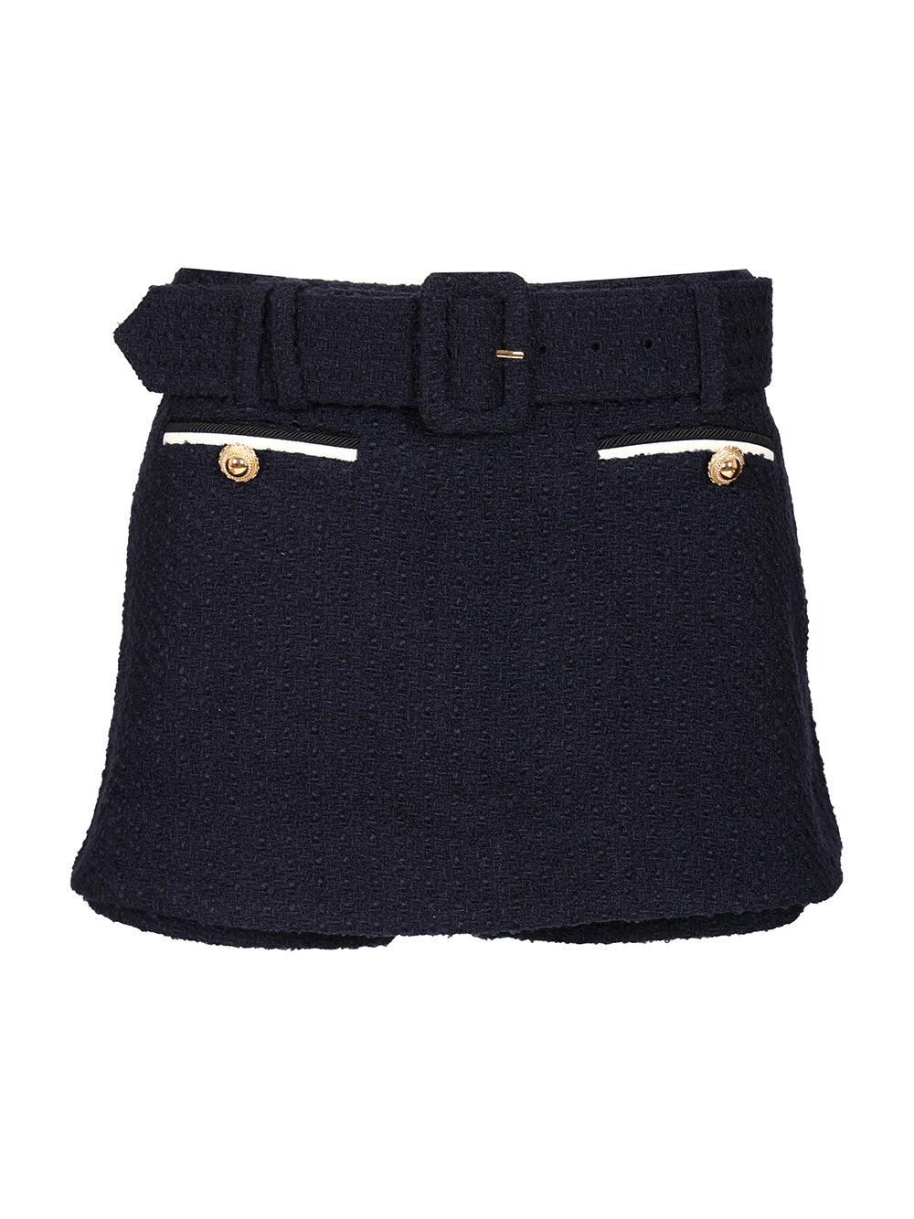 Self-Portrait Bouclé Culottes Gonne - Blu | 2a8b62985d65217958fbb1f09b6372d2340636f4
