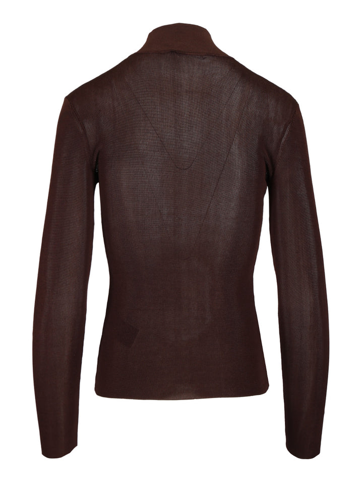 Self-Portrait Viscose Sweater Knitwear - Marrone | 4d8f9eb6b8db51265d6260199636d7ddc8709be5