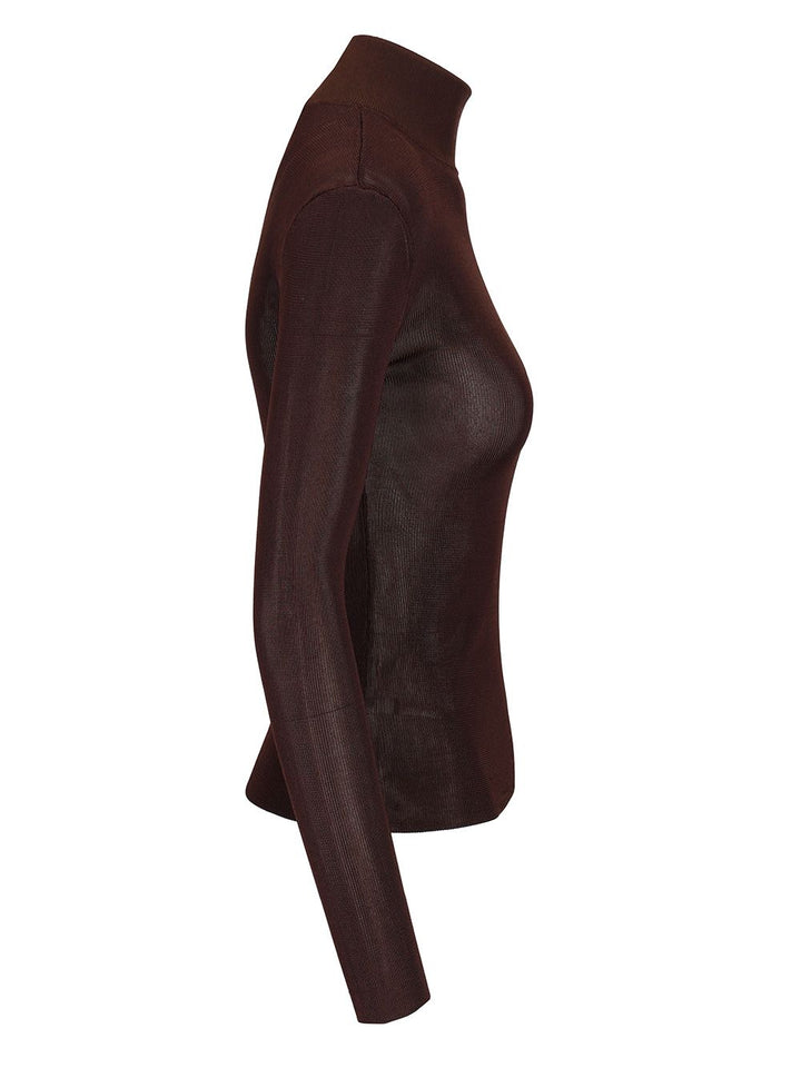 Self-Portrait Viscose Sweater Knitwear - Marrone | 0f27c7d6b09738fce4a5f5ac8a347ecb8847ed1c