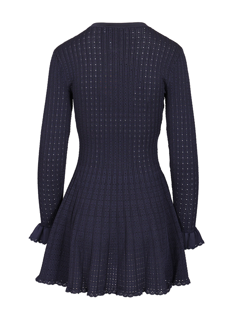 Self-Portrait Openwork Knit Mini Dress Abiti - Blu | 94079ba5969b75fc22164fda2da53a9abf9956ac