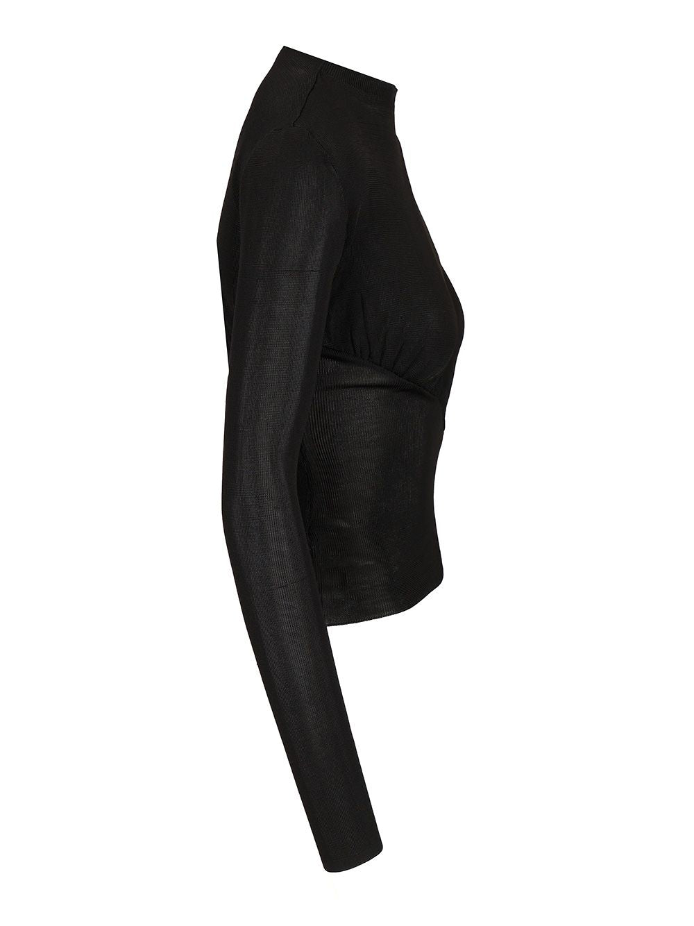Self-Portrait Viscose Knit Top Top - Nero | 5097d36556a1216e68f442566a345b15b97b29e1