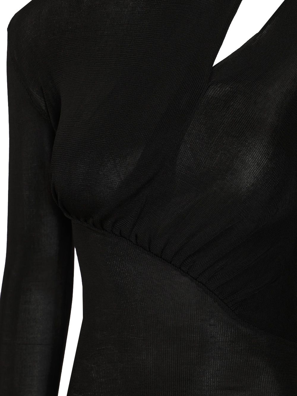 Self-Portrait Viscose Knit Top Top - Nero | 217d6425d403626265f739b6bc54a2f0c377f1b5