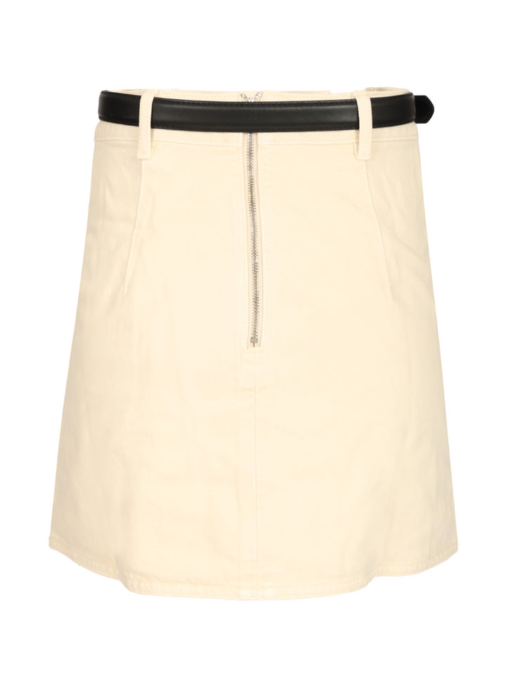 Self-Portrait Beaded Floral Denim Mini Skirt Gonne - Bianco | 7b6bc03bc38b84ee1337e40b57a7496bf4fee24c