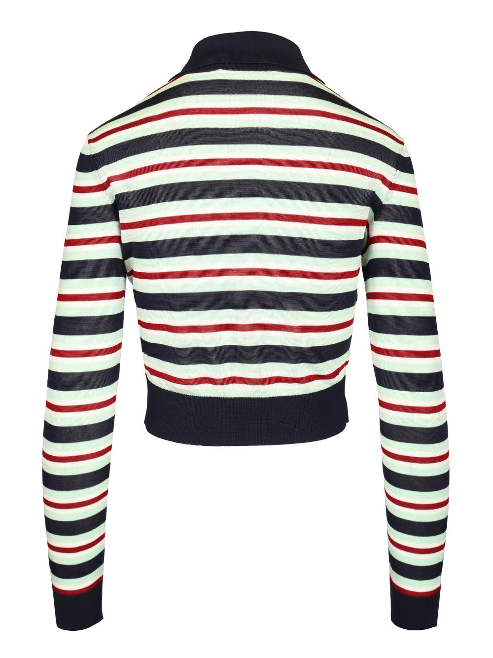 Self-Portrait Striped Viscose Jumper Top - Blu | 2d112b61fe9d990ec87359672ae4a9dd8e9e287f