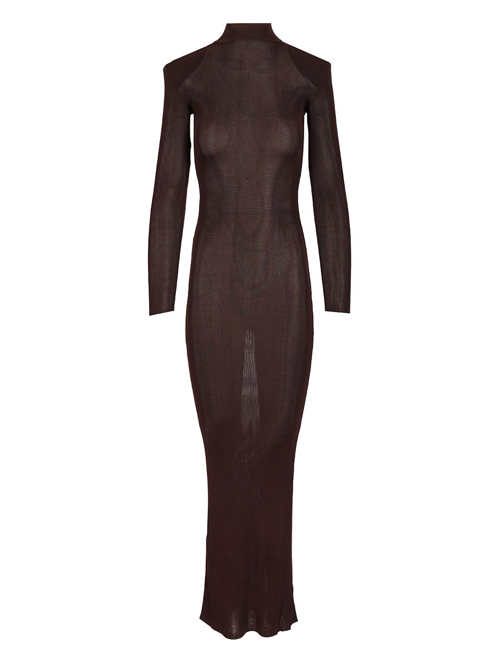 Self-Portrait Long Viscose Knit Dress Abiti - Marrone | 34e9a3412cf7abc7370ca0ad22c15fbf8df5fc7a