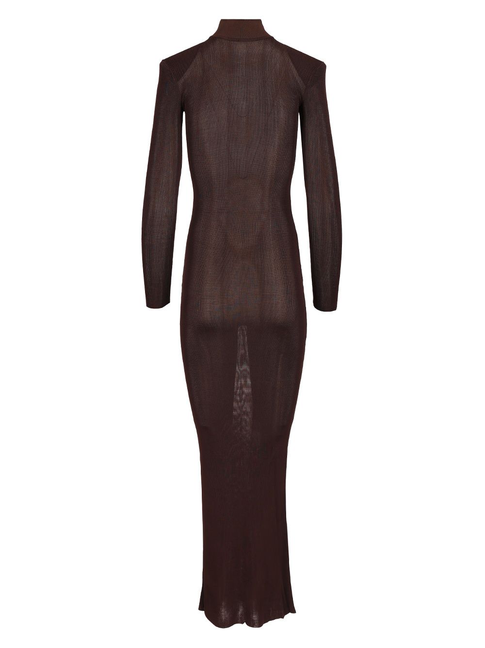 Self-Portrait Long Viscose Knit Dress Abiti - Marrone | dfdbf568709718a0ffc0ba103ea90c3376b3dbd6