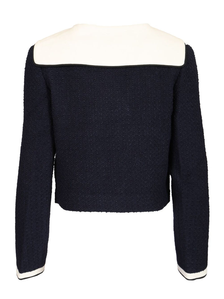 Self-Portrait Bouclé Jacket Giacche - Blu | 48a651fe88af847f160a23a0a8d3b6c45f9b8e33