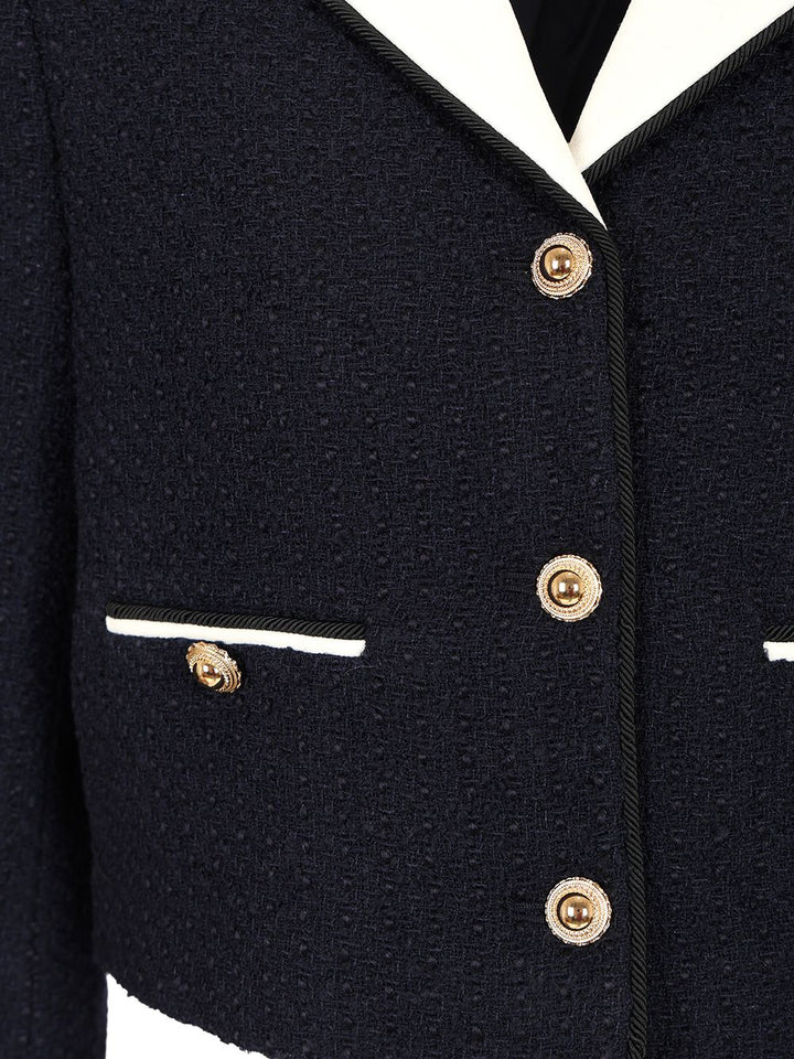 Self-Portrait Bouclé Jacket Giacche - Blu | 0cf5c097f4f3677ca9ada822e8d1f38848a87cc5