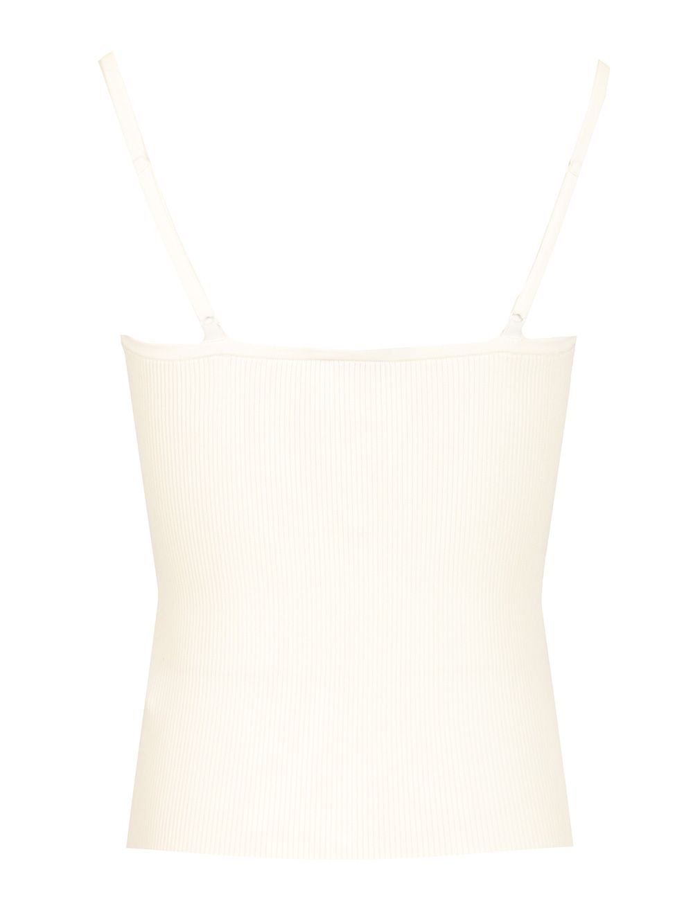 Self-Portrait Lace Rib Knit Top Top - Bianco | 8a94b17f312b882eba9ec796b259135f48b9b4fe