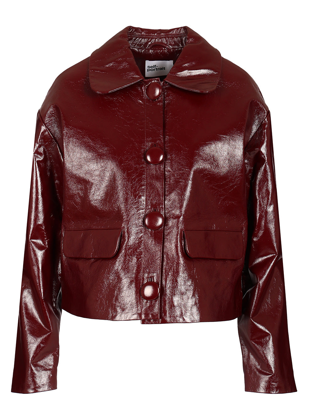 Self-Portrait Patent Leather Jacket Giacche - Bordeaux | 874a1a2c2b522ed3cc81d97e36a68eb69207f6cb