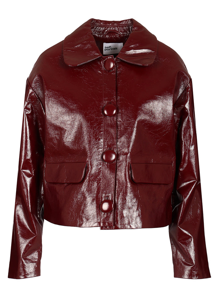 Self-Portrait Patent Leather Jacket Giacche - Bordeaux | 874a1a2c2b522ed3cc81d97e36a68eb69207f6cb