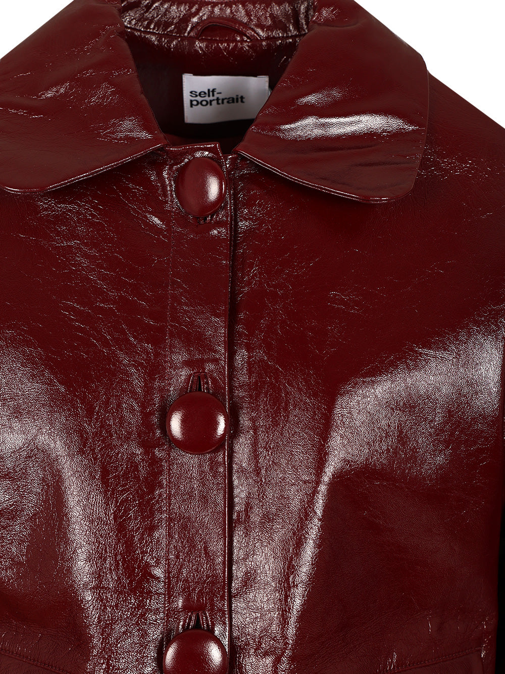 Self-Portrait Patent Leather Jacket Giacche - Bordeaux | cca9c7558c7b46199b47d1b12c8abf873276ea42