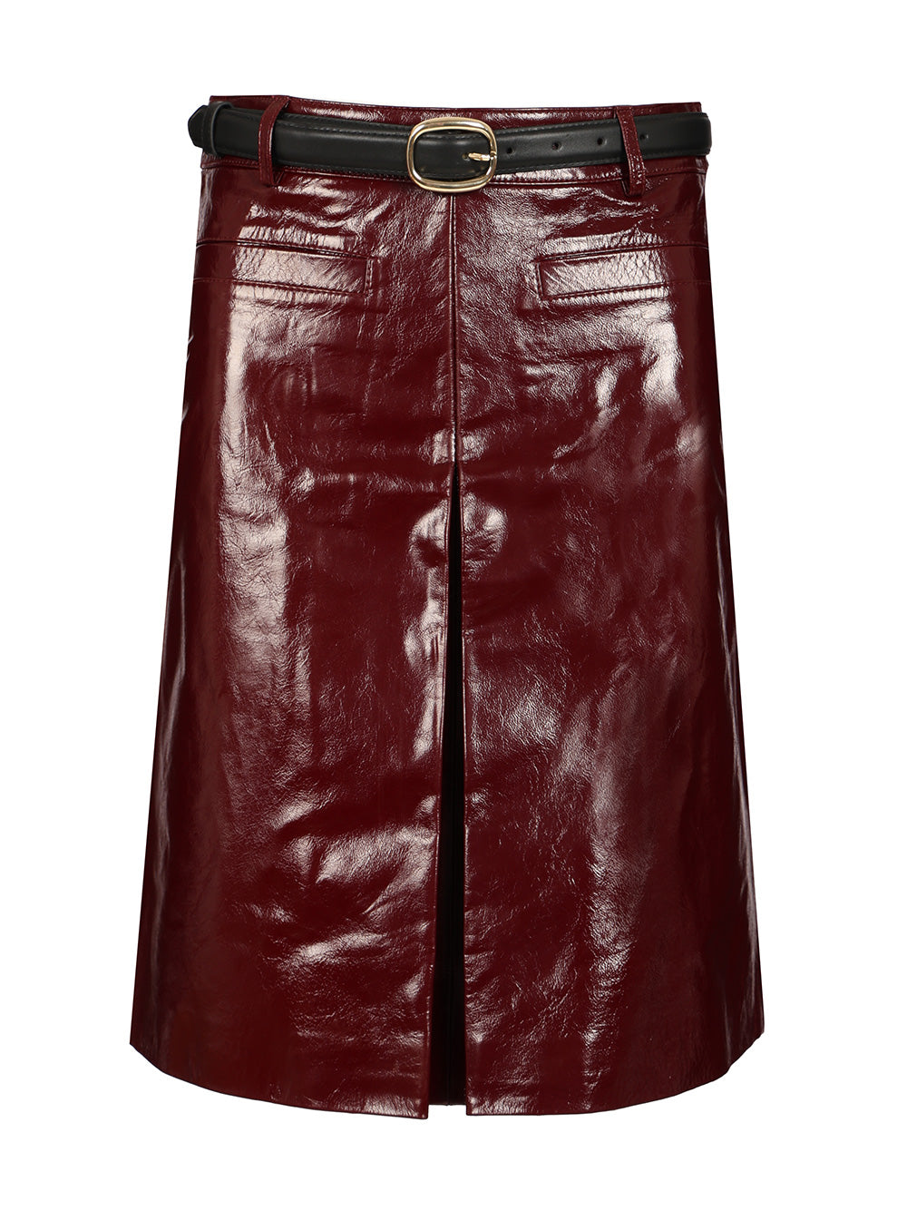 Self-Portrait Mini Skirt In Patent Leather Gonne - Bordeaux | 48b172151e0fa4c02907104ec858d5ebfe00cb20