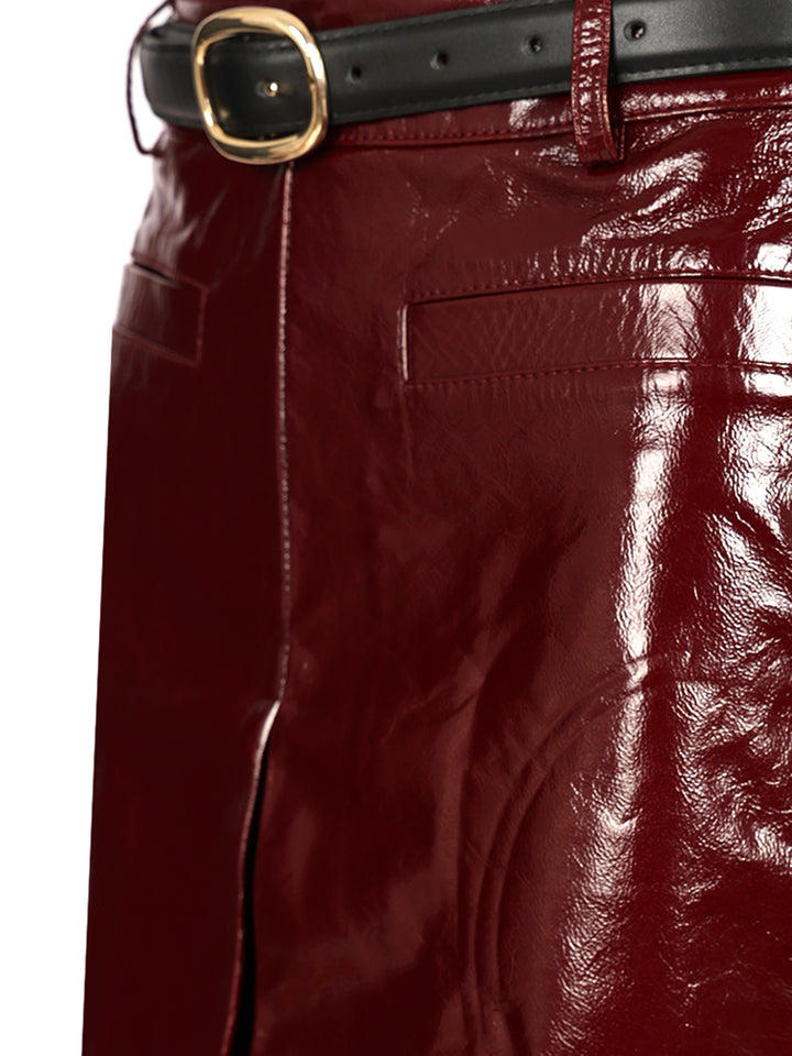 Self-Portrait Mini Skirt In Patent Leather Gonne - Bordeaux | b2e53995cc7b70d73f3a43111f41d132ec910781