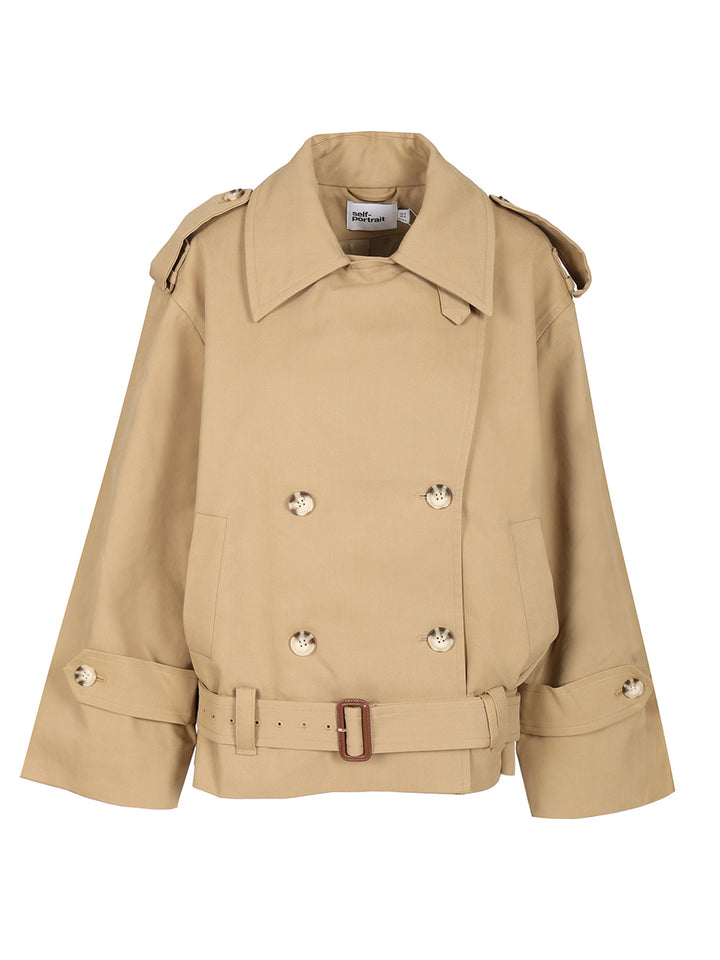Self-Portrait Trench Coat Coats - Beige | 3e8110915e04835b65d6428ab2c9afa035233d8e