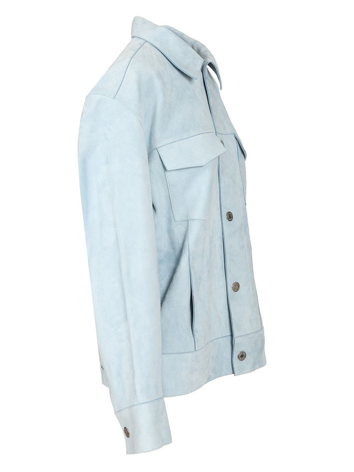 Ami Suede Jacket Shirts - Light blue | 2d66a3aebc5c8f085644717fa14a0301449165eb