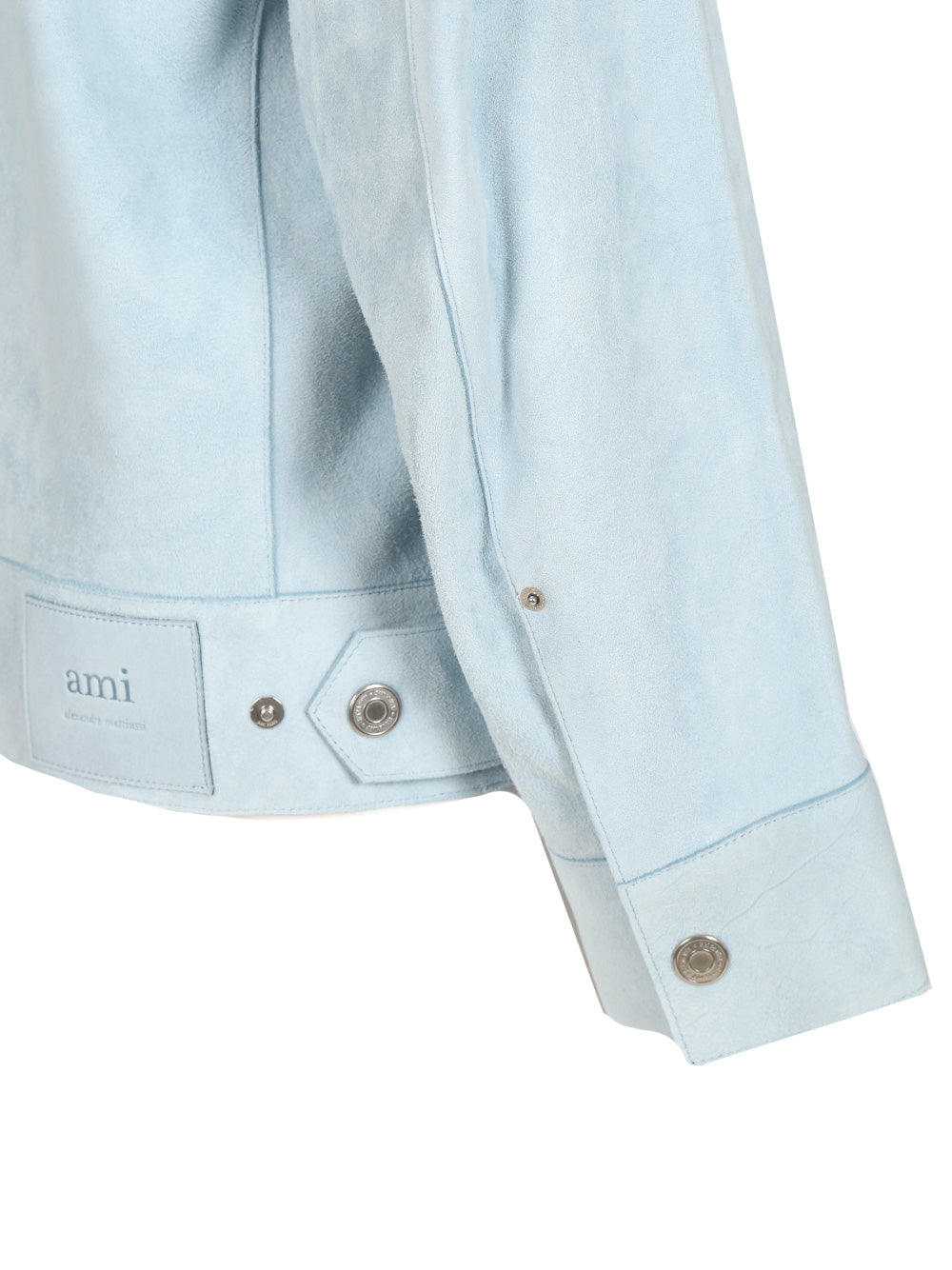 Ami Suede Jacket Shirts - Light blue | 82794fdb0d3c7a7f36d2047ad112cb823cd1292e