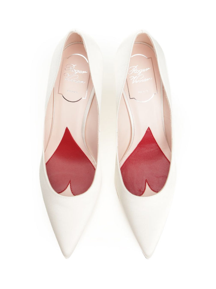 Roger Vivier Jewel Heel Decollete - Bianco | 39c52cb314887c9a89aa7ec36f77e6ba7e89d816