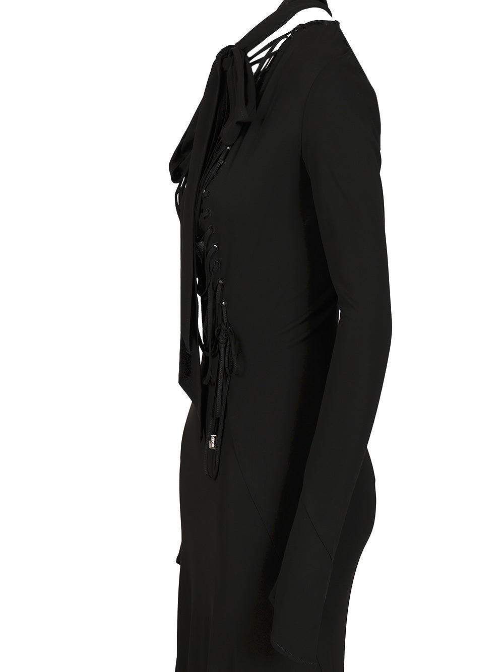 The Attico Crepe Midi Dress Abiti - Nero | f031653fc9851f35a429f7b04dba14a2294d177a