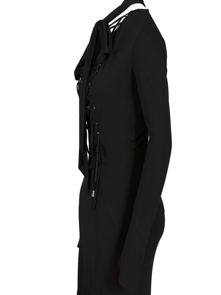 The Attico Crepe Midi Dress Abiti - Nero | f031653fc9851f35a429f7b04dba14a2294d177a