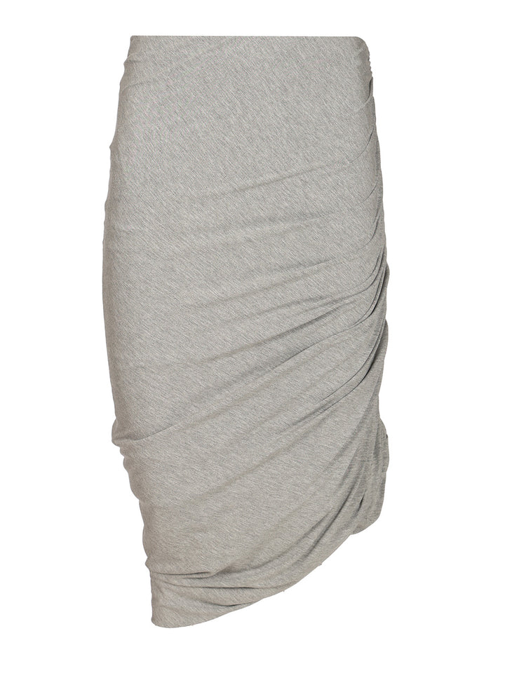 The Attico Gathered Midi Skirt Gonne - Grey | 065407373e44e105e43fd8e5eecaabef0bb6d8ce