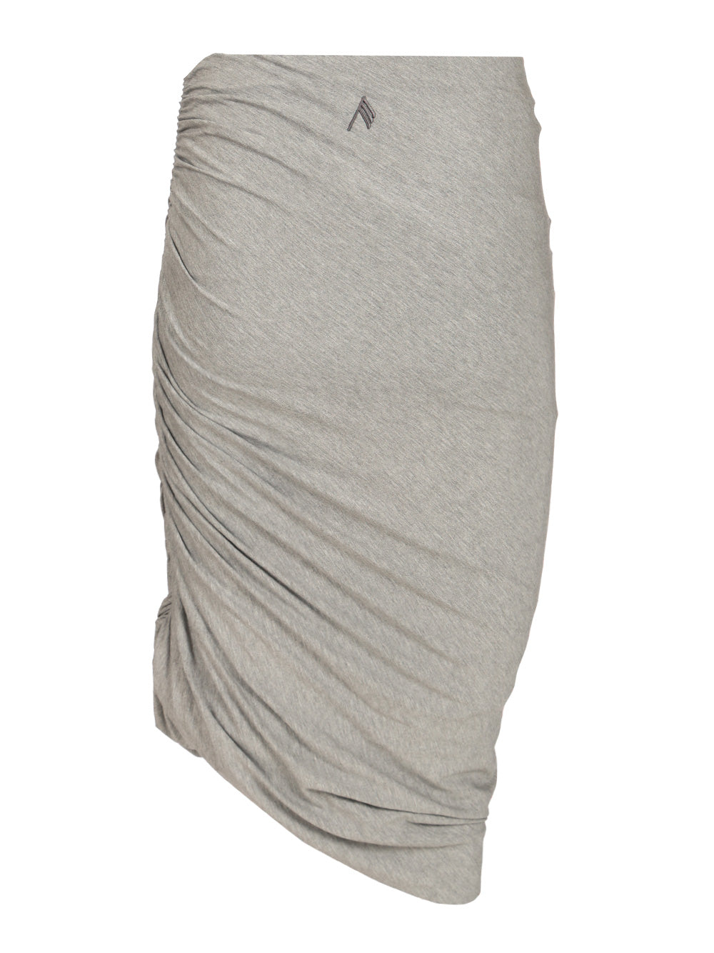 The Attico Gathered Midi Skirt Gonne - Grey | 647495a281dd35e12ca0a71acdee39aa3455d18e