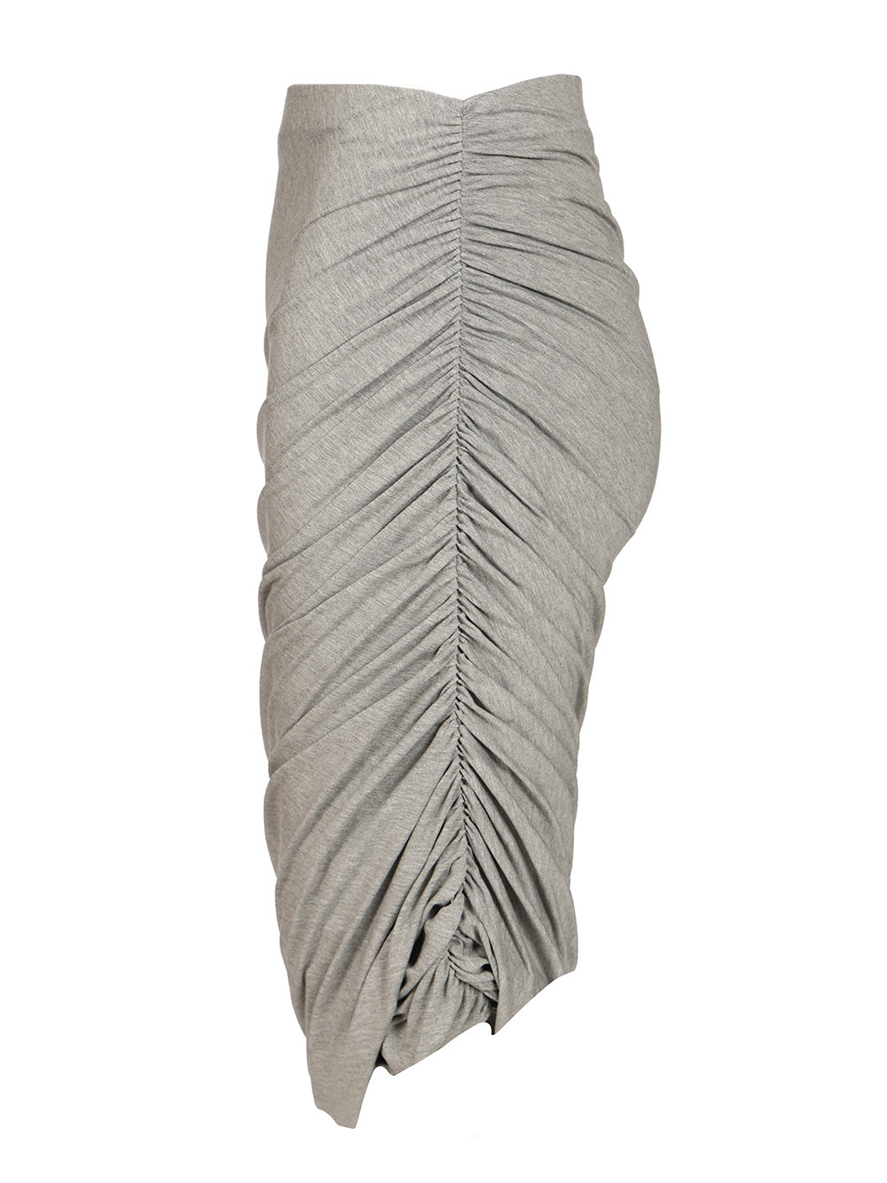 The Attico Gathered Midi Skirt Gonne - Grey | 8a68d1b6f73e349dd3550e132ec24da49da8b7dd