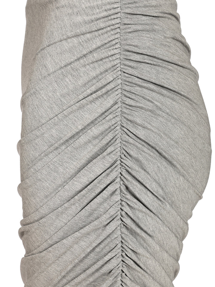 The Attico Gathered Midi Skirt Gonne - Grey | bbd570b5c47671127564be255f982f34526b046f