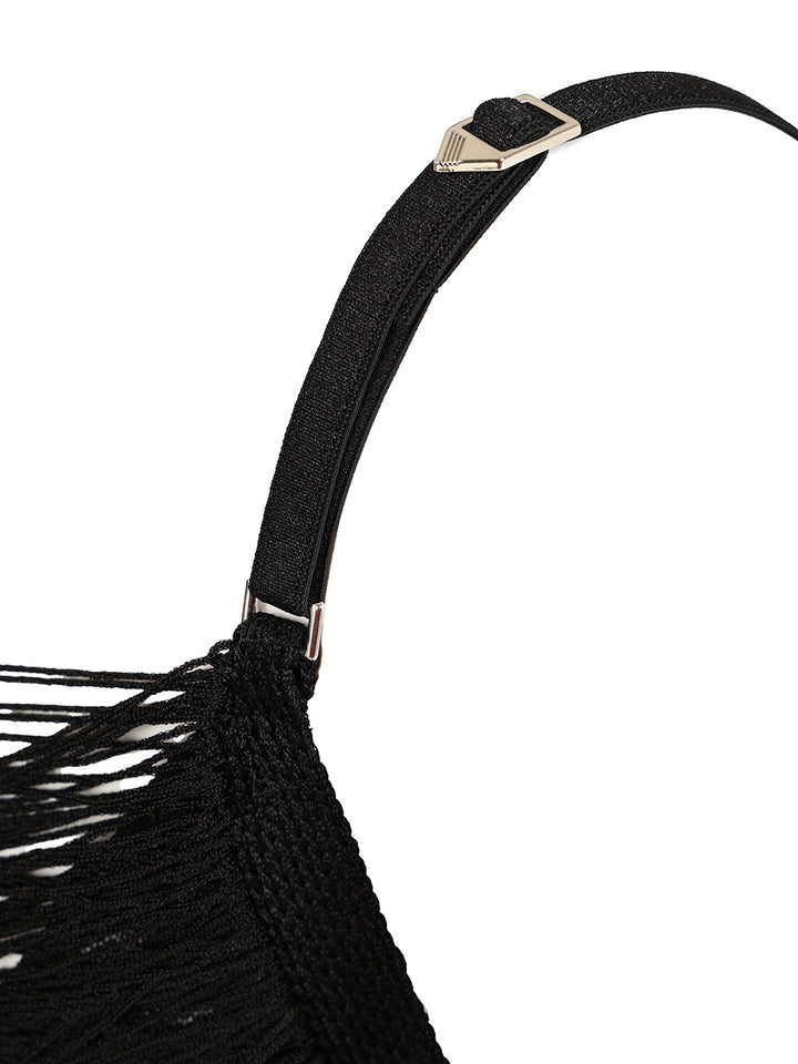 The Attico Fringe Mini Dress Abiti - Nero | defeaa2f68d84f1193c519c53f85f2ad398b9f98
