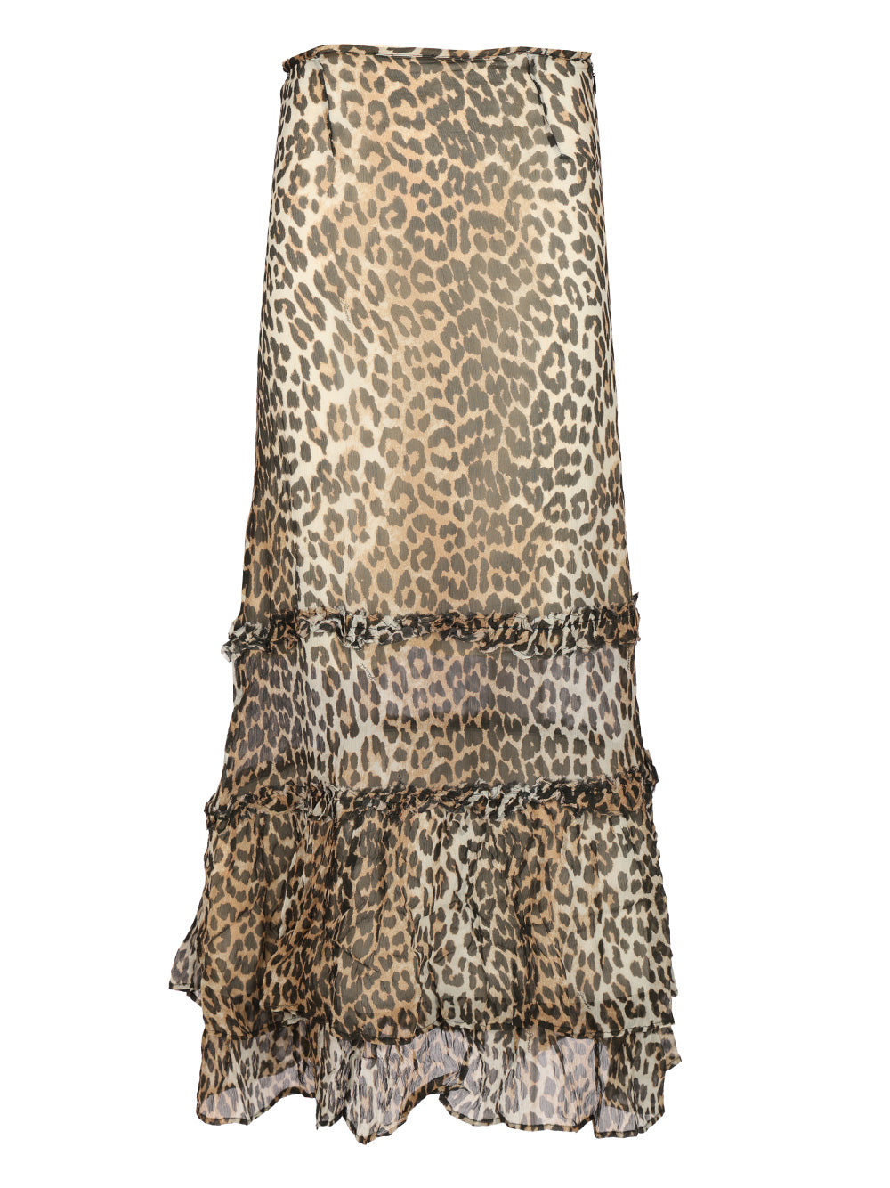 Ganni Long Chiffon Skirt Gonne - Animalier | ae13f104d7d9b3c19b1ca07bcc093e8f6b1faad4
