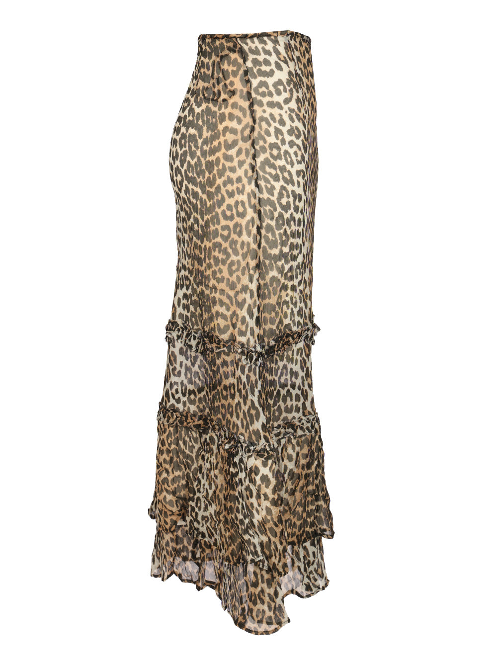 Ganni Long Chiffon Skirt Gonne - Animalier | ee57db74f0d6b8260b53faab83293e265bea6e55